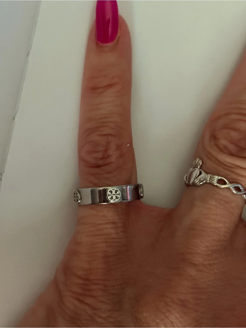 Silver size 7 Tory Burch ring